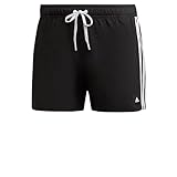 adidas Herren 3-Stripes CLX Very-Short-Length Swim Shorts, Black / White, L