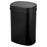 Five Stars® Mülleimer mit Sensor - 60 Liter - Edelstahl - Küche - Schwarz