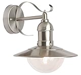 BRILLIANT Lampe Arto Außenwandleuchte hängend edelstahl | 1x A60, E27, 60W, g.f. Normallampen n. ent. | IP-Schutzart: 44 - spritzwassergeschützt | Für LED-Leuchtmittel geeignet