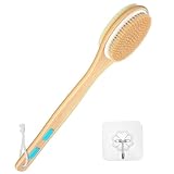Yoodeet Rückenbürste Badebürste Mit Langem Stiel, Körperbürste, Zurück Scrubber für Dusche, Langgriff Doppelseitige Duschbürste mit weichen und steifen Borsten, Body Exfoliator