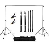 Youyijia 2 x 2m Hintergrund Fotografie Stützsystem Verstellbarer Fotostudio Hintergrundständer Photo Video Hintegrundsystem Backdrop Stativständer für Produktfotografie Portrait Party Hochzeit (2x2m)