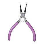 Lila Edelstahl Bastelzange zur Schmuckherstellung, Rundzange für Schmuck, Schmuckzange Kleine Zange für DIY Handwerk Schmuckreparatur Schmuckherstellung, 12.5cm