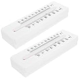 Lurrose 2 Stück Thermometer Schlüsselversteck Outdoor Kunststoff Wand schlüsselhalter mit Verstecktem Safe für Haus Schlüssel Aufbewahrung und Dekoration Praktisches Außenthermometer mit