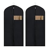 Kleidersack 120 x 60 cm (2er Set) | Kleiderhülle mit Reißverschluss | Atmungsaktive Anzugtasche für Reisen & Lagerung | Schützt vor Staub, Feuchtigkeit & Motten