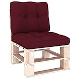 ShGaxin Palettensofa-Kissen 2 STK Palettenkissen, Palettenpolster, Palettenmöbel, Paletten Polster, Paletten Sitzkissen, Sitzauflagen Für Loungemöbel, Weinrot