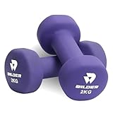 BILDER - Hanteln für das Fitnessstudio, 2 kg, sechseckige Form und rutschfeste Oberfläche, Set mit Gewichten für Training mit geringer Intensität und Muskeltraining, Gewichte mit Neoprenbeschichtung