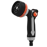 Metall-Gartenschlauchaufsatz (10 Sprühmodi) | Hochdruck-Daumenbedienung | High Pressure Nozzle Sprayer Für Rasen, Pflanzen, Auto & Haustiere
