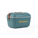 Kreher® Kühlbox Passive Kühlbox Kühltaschen Polar in Retro Vintage Design aus Kunststoff mit polystyrol (Airpop) thermische Isolierung (Classic Blau, 20 L)