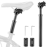 Yabtf Spring Federsattelstütze, Gefederte Aluminium Sattelstütze mit 370mm Länge, Fahrrad Sattelstütze mit 27,2/30,9/31,6 mm Durchmesser für E-Bike, MTB, Downhill, Trekking und Citybike