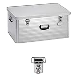 Enders Alubox 130 Liter + Schloss Set, hochwertig verarbeitet, mit Moosgummidichtung, Alukiste flexibel verwendbar als Transportbox und Lagerbox - Alukoffer Lagerkisten Metallkiste Metallbox