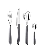 Amefa ECLAT Besteck Set Grau Essbesteck 24-teilig für 6 Personen Edelstahl rostfrei Griffe aus hochwertigen Kunststoff-Griffschalen spülmaschinenfest Besteck Set 6 Personen