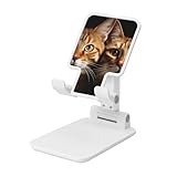 TRSGKSQP Faltbarer Telefonständer für Schreibtisch, Winkel, höhenverstellbar, Handy-Halterung, tragbare Handyhalterung, Katzen, Desktop-Dock, Tablet-Ständer, kompatibel mit allen Handys