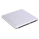 PUSOKEI Externes DVD-Laufwerk für Computer, externes USB 3.0-Laufwerk DVD/CD-RW-Laufwerksbrenner Slim-Treiber für Laptop-Desktop(Silber)