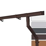 INEFA Dachrinnen Set Gartenhaus, NW68 / 68mm Kastenrinne 3m Dunkelbraun Regenrinnen PVC für Pultdach, Made in Germany