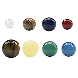 KENANLAN DeGaussing Balance, Gemstones Planets Solar Systemmodell für Feng Shui, Hausschatz, Wohnkultur, Meditation, Wissenschaftsspielzeug, Spielzeugball -Ornamente