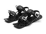 Sustvita Mini Skis für Erwachsene & Kurzski, Tragbare Kurze Schneeskates Schneeblades, Verstellbare Skiskates Bindung für Winterschuhe, Ideal für Piste Winterwandern Einheitsgröße(Schwarz)
