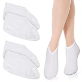 Gjinxi 2 Paar Feuchtigkeitsspendende Socken, Kosmetische Socken Wiederverwendbare Hornhaut Socken Fuß Spa Pediküre Socken für Frauen Mädchen Fuß Spa Pediküre