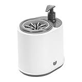 Pomurom Automatischer Pfotenreiniger | Tragbarer Automatischer Klauenreiniger | Weiche Borsten Aufladbarer Pfotenreiniger mit Seifendepot,Für Welpen Katzen Kätzchen nach und