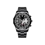 Uhren Herren Chronograph Analog Quarz Wasserdicht Armbanduhr Herren Mode Lässig Business Herrenuhr mit Kalender Edelstahlarmband Uhr Männer