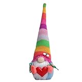 Homoyoyo Regenbogen Gestrickte Wichtelpuppe aus Weichem Material Gesichtsloses Puppendekor für Kinderzimmer und Festtagsdekoration
