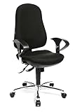 Topstar Support SY, ergonomischer Bürostuhl, Schreibtischstuhl, inkl. höhenverstellbare Armlehnen, Bezugsstoff, schwarz