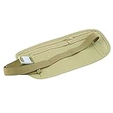 Reise-Geldgürtel, versteckte Brieftasche, Reisepass-Geldgürteltasche, schlanke, geheime Sicherheits-Reisetasche, Brusttasche, sicherer Halter Reisepass, Khaki, 26 * 13 * 0.4cm