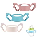 3er-Pack Babyflaschengriffe, Flaschengriffhalter, Babyflaschengriff Silikon, Weithals-Babyflaschengriff, Babyflaschenzubehör mit kleinem Handgriff-Design