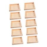 Luxshiny 10Stücke Holztablett für Puzzle Zubehör Puzzle Organizer aus Unlackiertem Holz Leicht zu Reinigen und Robust für Aufbewahrung von Blockpuzzles