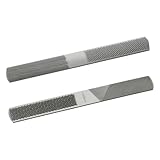 YKLP 20,3 cm große Holzraspelfeile, 4-Wege-Handfeile aus Karbonstahl, halbrunde und flache Feilen, Holzraspel-Set zum Schärfen von Metall