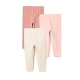 Amazon Essentials x Sofia Grainge Mädchen Leggings, 3er-Pack, Elfenbein/Rosa/Terrakotta, 2 Jahre
