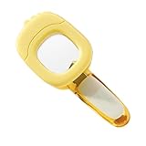 Nagelknipser mit Lupe, Nagelknipser aus mit Lupe – Zehennagelknipser für die Tasche, drehbar, tragbar, aus Edelstahl
