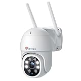 2.5K 4MP Überwachungskamera Aussen WLAN, 2560×1440P Ctronics PTZ 2,4/5GHz Dualband WiFi IP Kamera Outdoor mit Automatische Verfolgung, Personenerkennung, 355°/90° Schwenkbar, Farbiger Nachtsicht, IP66