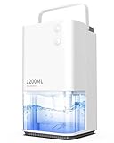 Luftentfeuchter Elektrischer,EasyAcc® 1200ml Entfeuchter Klein Leise Tragbarer Mini Raumentfeuchter Automatischer Gegen Feuchtigkeit Dehumidifier für Büro/Schlafzimmer/Badezimme Farbige Nachtlicht