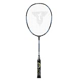 Talbot Torro Lern-Badmintonschläger ELI Junior, verkürzte Länge 58 cm, Lerngriff, Tropfenkopf, ideal für Schulsport und Training, schwarz-gelb-blau, 419613