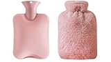 WäRmflasche mit Weichem Bezug – Auslaufsicher 2L Groß WäRmflaschen mit. HandwäRmer für Kinder & Erwachsene. Schmerzlinderung für Bauch RüCken Beine. Geschenke für Familie und Freunde(Rosa)