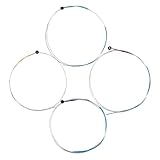 SOLUSTRE 4 Stück Geigensaiten mit Metallkern Universelle Metallsaiten für Geige Klarer Klang Standardspannung Ersatz für Geigenliebhaber