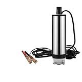 1 STÜCKE 12 v 24 v Elektrische Kraftstofftransferpumpe 30l/min Miniatur-Ölpumpe Tauchpumpe Wasser Dieselpumpe Durchmesser 51mm Edelstahl(12v Cigarette)