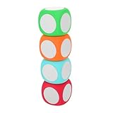 MOLUCKFU 4 Stück Schaumstoffwürfel mit Trocken Abwischbarer Oberfläche Beschreibbare Wiederverwendbare DIY Lernwürfel für Interaktive Unterrichtsgestaltung und Vielseitige Schulspiele