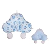 Seitenlagerungskissen Baby Kopfkissen Gegen Plattkopf, Ganzkörper-Stützkissen Hug Kissen Baby Kissen Kopfverformung Nackenkissen Für Kopf, Kopfstütze,Nacken, Beine Und Den Ganzen Körper (Hellblau)