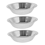 Abaodam 3 Stück Gemüseschüssel Aus Edelstahl Koch Vorbereitungsschüssel Servierschüssel Aus Edelstahl Tiefe Rührschüssel Rührbecken Verdickte Waschschüssel Gemüseschüssel