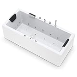 AQUADE Acryl Whirlpool Badewanne 170x75 cm Modell: Wolfsburg Hergеstellt in Dеutschland Badewannen Komplettset - Wählen Sie Ihre perfekte Wanne/Whirlpool: Basic, Classic, Air-Relax, Lux