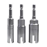 3 Stück 1/4 Zoll Sechskantschaft, Power Flügelmutter Treiber, Sechskant Schaft Nuss Treiber Bit teckschlüssel, Steckschlüssel Werkzeuge for Panel Nuts screws eye C hook bolt (3P(10 12 16))