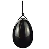 EXCEART Yoni Ei Massage Massage Stein Obsidian 45X30mm Postpartum Erholung Vaginal Kegel Übung Beckenmuskeln Trainieren Damen Mutter Frauen Muskeln Gesundheitspflege Zuhause Schwarz