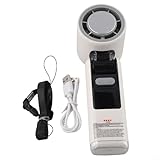 High Speed Mini Ventilator mit USB Power für Camping und Reisen, 100 Turbo Geschwindigkeitsstufen, Digitalanzeige (Kühlschrank Weiß)