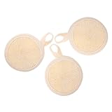 WRITWAA 3 Stück Schrubben Luffa Waschen Peeling Pads Gesichts- Sauber Erwachsene Bad Für Unterlage Gesichtsreiniger Gesichtswäscher Beige Bettwäsche Aus Baumwolle