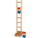 alles-meine.de GmbH Klettermax 43 cm - aus Holz - Leitermann/Klettermaxe/Kletterfigur - Kletter Max Holz - original Erzgebirge Volkskunst - Purzelclown - Kletterfiguren - Klo..
