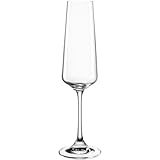 Leonardo Paladino Sekt-Glas, 1 Stück, spülmaschinenfestes Prosecco-Glas, Sekt-Kelch mit gezogenem Stiel, Champagner-Glas, 220 ml, 066309