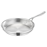 Jamie Oliver by Tefal Cook Smart Bratpfanne 28cm, unbeschichteter Edelstahl, induktionsgeeignet, Thermo-Fusion Boden, recycelbar, genieteter Griff, Edelstahl, E3110655