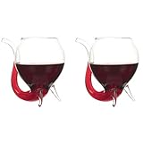 CKB Ltd Portwein-Trinkgläser Wino SIPPO mit Röhrchen zum Schlürfen, große Größe 250 ml, Glaswaren-Geschenkset, 2 Stück