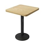 homewell Quadratischer Esstisch, Küchentisch, Höhe 75 cm, für 2 bis 4 Personen, für Esszimmer, Wohnzimmer, Balkon, 60 x 60 cm, Holzplatte mit Metallfuß